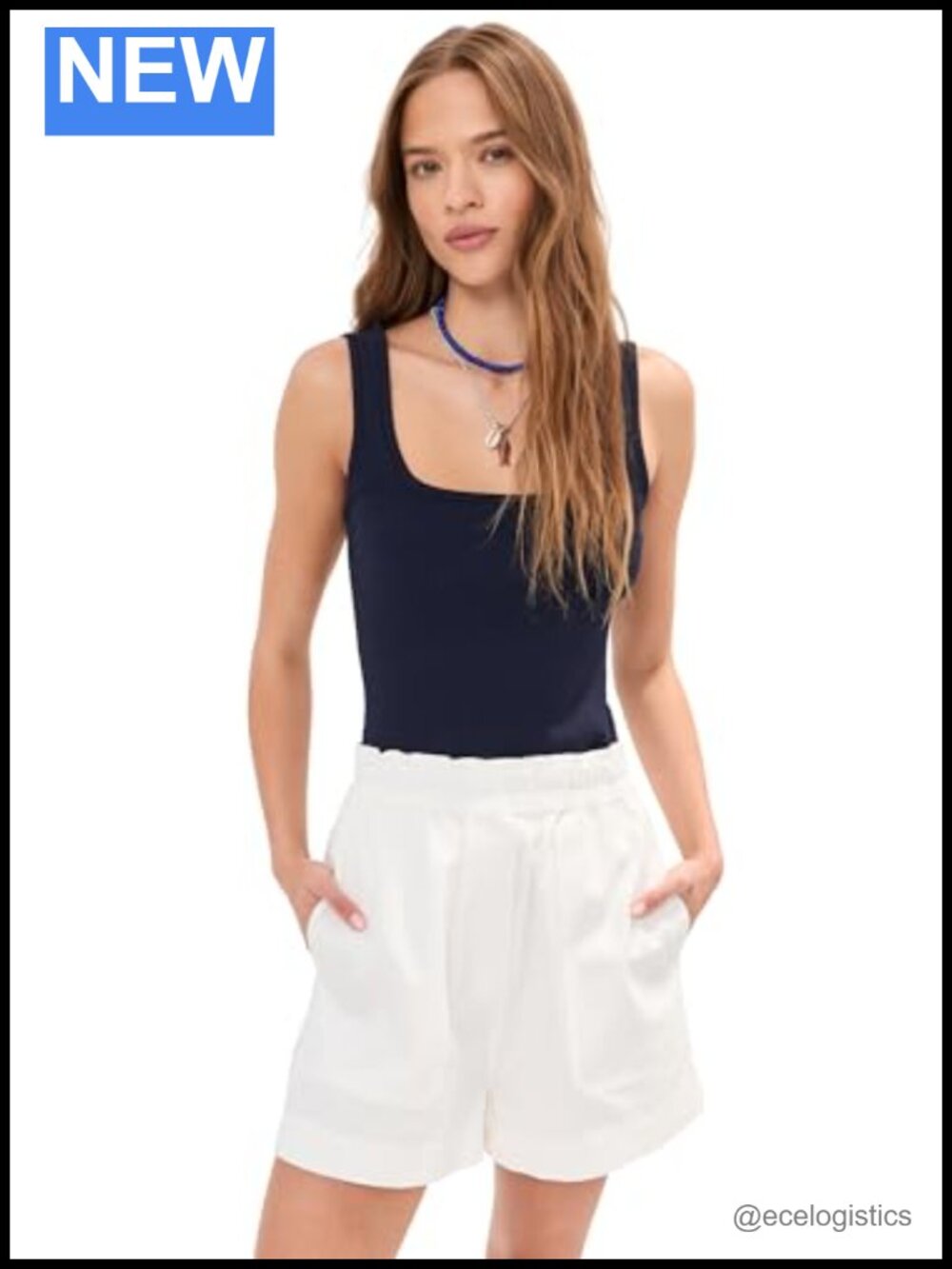Square Neck Ringer Tank Cropped Sleeveless Cotton Ribbed
